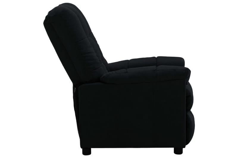 Reclinerfåtölj svart tyg - Svart - Möbler - Vardagsrum - Fåtöljer - Biofåtöljer & reclinerfåtöljer