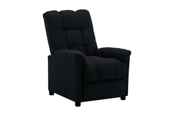Reclinerfåtölj svart tyg