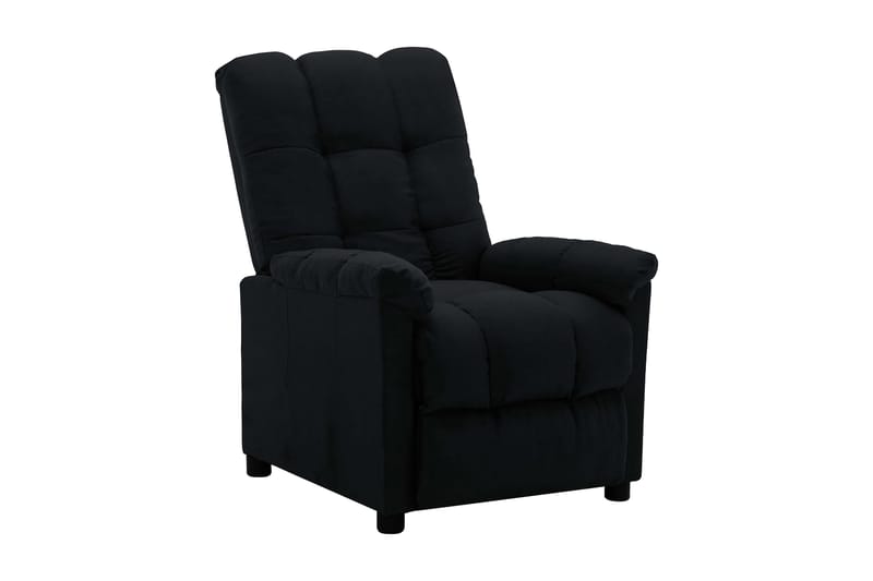 Reclinerfåtölj svart tyg - Svart - Möbler - Vardagsrum - Fåtöljer - Biofåtöljer & reclinerfåtöljer