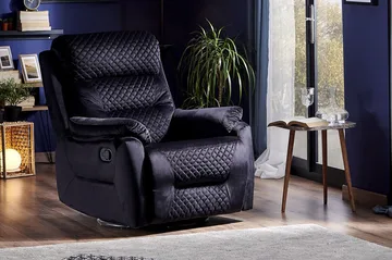 Reclinerfåtölj - Svart - Möbler - Vardagsrum - Fåtöljer - Biofåtöljer & reclinerfåtöljer
