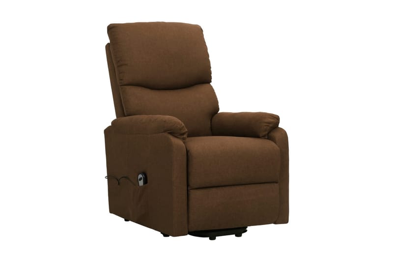 Reclinerfåtöljer med uppresningshjälp brun tyg - Brun - Möbler - Vardagsrum - Fåtöljer - Biofåtöljer & reclinerfåtöljer