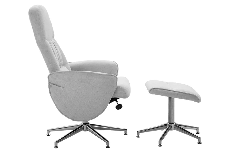 Rune Recliner med Ottoman - Grå - Möbler - Vardagsrum - Fåtöljer - Biofåtöljer & reclinerfåtöljer