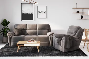Saranda Fåtölj - Grå - Möbler - Vardagsrum - Fåtöljer - Biofåtöljer & reclinerfåtöljer