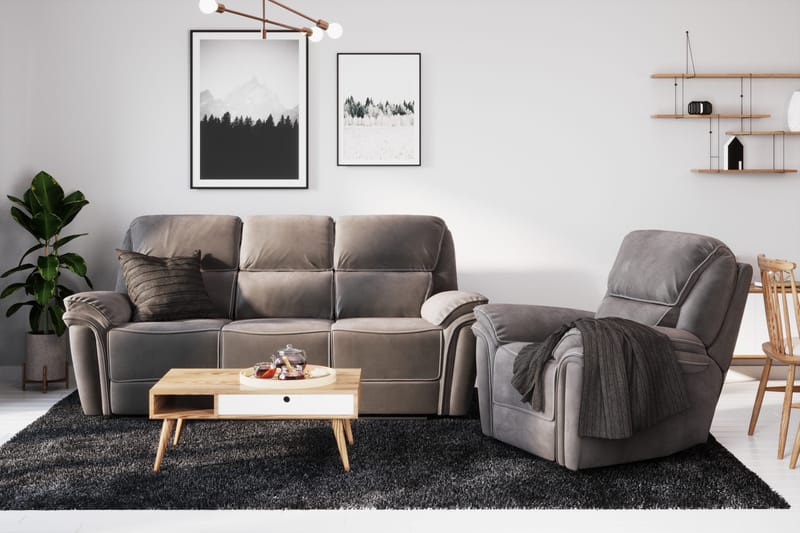 Saranda Fåtölj - Grå - Möbler - Vardagsrum - Fåtöljer - Biofåtöljer & reclinerfåtöljer