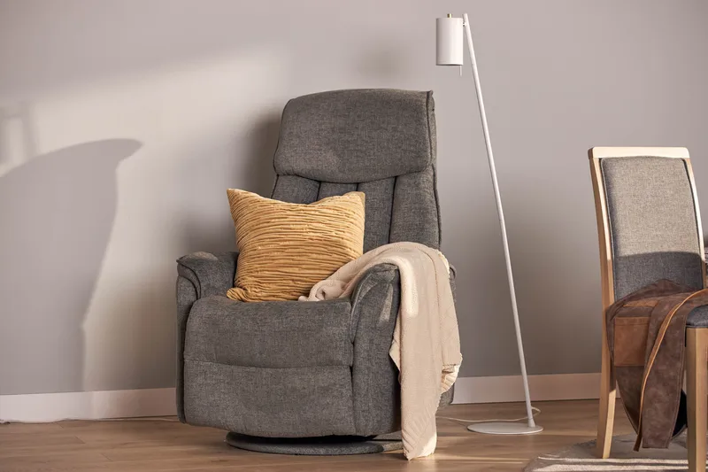 Umeå Fåtölj Snurr & Gung - Tyg Grå - Möbler - Vardagsrum - Fåtöljer - Biofåtöljer & reclinerfåtöljer