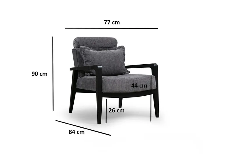 Bramelia Fåtölj - Grå - Möbler - Vardagsrum - Fåtöljer