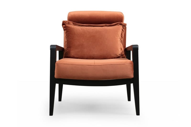 Bramelia Modern Fåtölj i Sammet - Rostorange - Möbler - Vardagsrum - Fåtöljer