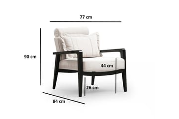 Bramelia Modern Fåtölj i Tyg - Beige - Möbler - Vardagsrum - Fåtöljer