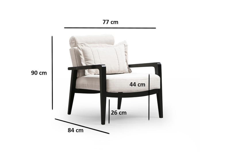Bramelia Modern Fåtölj i Tyg - Beige - Möbler - Vardagsrum - Fåtöljer