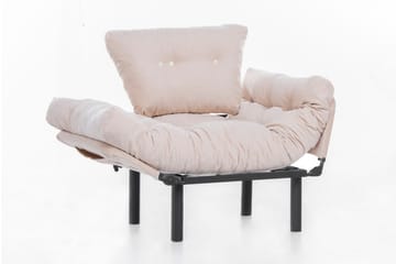 Bramelia Modern Fåtölj i Tyg med Metallstativ - Beige - Möbler - Vardagsrum - Fåtöljer