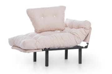 Bramelia Modern Fåtölj i Tyg med Metallstativ - Beige - Möbler - Vardagsrum - Fåtöljer