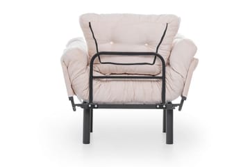 Bramelia Modern Fåtölj i Tyg med Metallstativ - Beige - Möbler - Vardagsrum - Fåtöljer