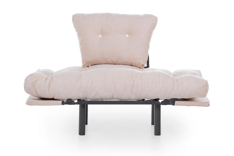 Bramelia Modern Fåtölj i Tyg med Metallstativ - Beige - Möbler - Vardagsrum - Fåtöljer