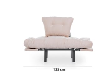 Bramelia Modern Fåtölj i Tyg med Metallstativ - Beige - Möbler - Vardagsrum - Fåtöljer