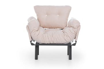 Bramelia Modern Fåtölj i Tyg med Metallstativ - Beige - Möbler - Vardagsrum - Fåtöljer