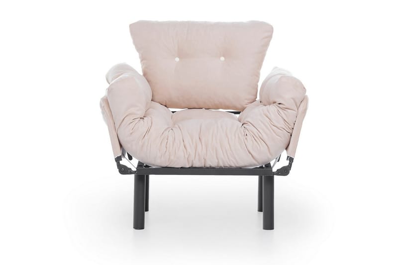 Bramelia Modern Fåtölj i Tyg med Metallstativ - Beige - Möbler - Vardagsrum - Fåtöljer