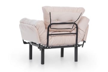 Bramelia Modern Fåtölj i Tyg med Metallstativ - Beige - Möbler - Vardagsrum - Fåtöljer