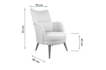 Brandn Fåtölj med Armstöd - Beige - Möbler - Vardagsrum - Fåtöljer