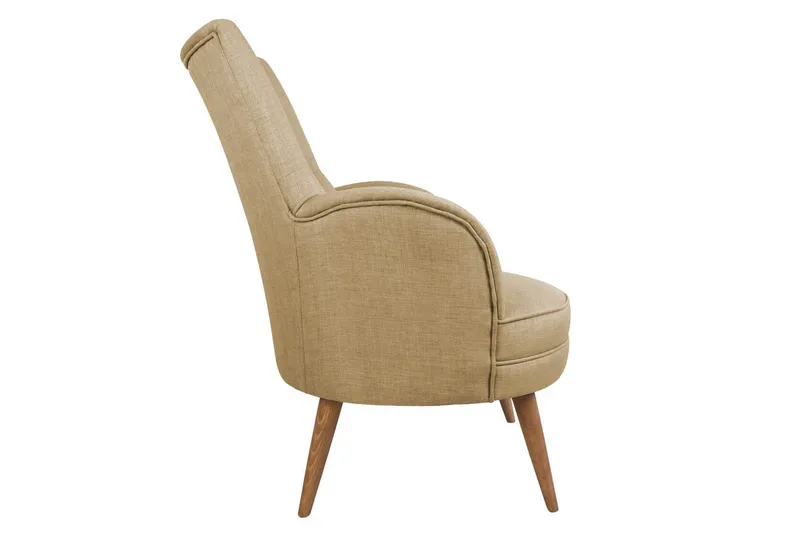 Brandn Fåtölj med Armstöd - Brun - Möbler - Vardagsrum - Fåtöljer