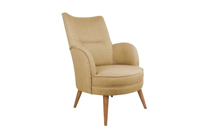 Brandn Fåtölj med Armstöd - Brun - Möbler - Vardagsrum - Fåtöljer