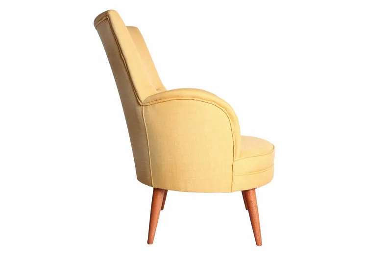 Brandn Fåtölj med Armstöd - Gul - Möbler - Vardagsrum - Fåtöljer