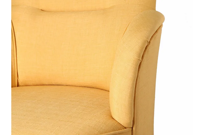 Brandn Fåtölj med Armstöd - Gul - Möbler - Vardagsrum - Fåtöljer