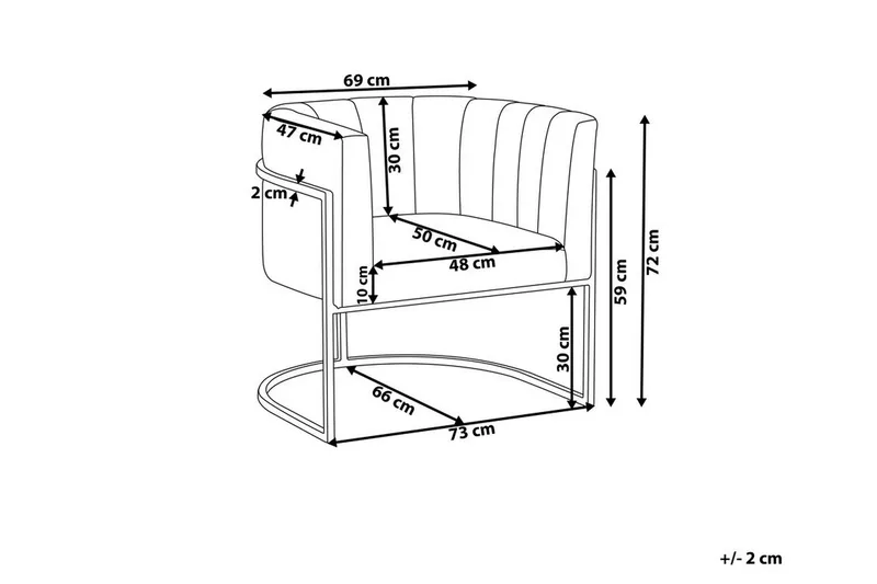 Breitsprecher Fåtölj Sammet - Grå - Möbler - Vardagsrum - Fåtöljer