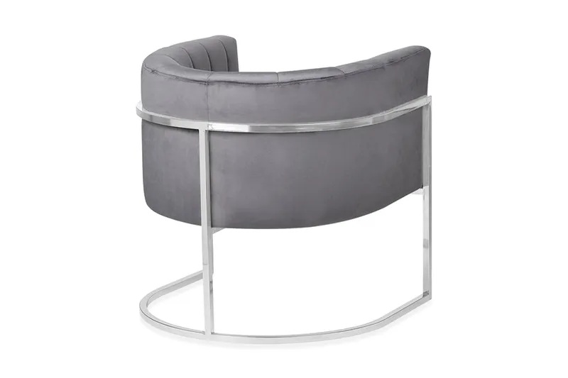 Breitsprecher Fåtölj Sammet - Grå - Möbler - Vardagsrum - Fåtöljer