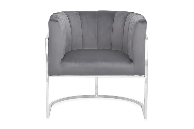 Breitsprecher Fåtölj Sammet, Grå