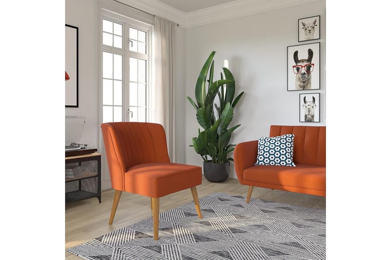 Brittany Fåtölj Linneorange - Novogratz - Möbler - Vardagsrum - Fåtöljer - Fåtölj utan armstöd