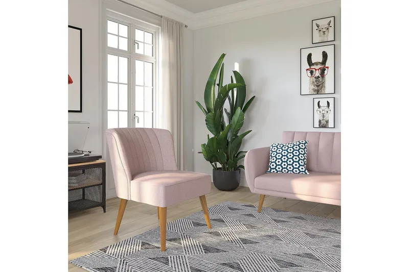 Brittany Fåtölj Linnerosa - Novogratz - Möbler - Vardagsrum - Fåtöljer - Fåtölj utan armstöd