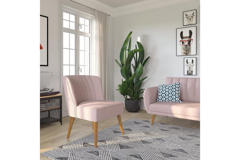 Brittany Fåtölj Linnerosa - Novogratz - Möbler - Vardagsrum - Fåtöljer - Fåtölj utan armstöd