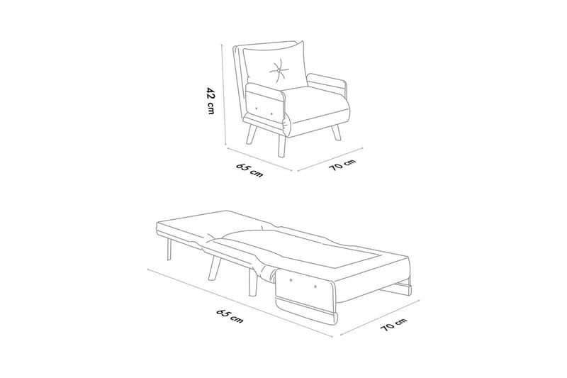 Canelo Bäddfåtölj - Mörkgrå - Möbler - Vardagsrum - Bäddsoffor