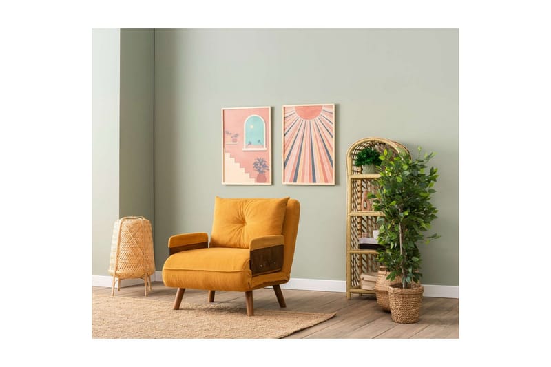 Canelo Bäddfåtölj - Senapsgul Gul - Möbler - Vardagsrum - Bäddsoffor