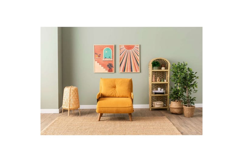 Canelo Bäddfåtölj - Senapsgul Gul - Möbler - Vardagsrum - Bäddsoffor