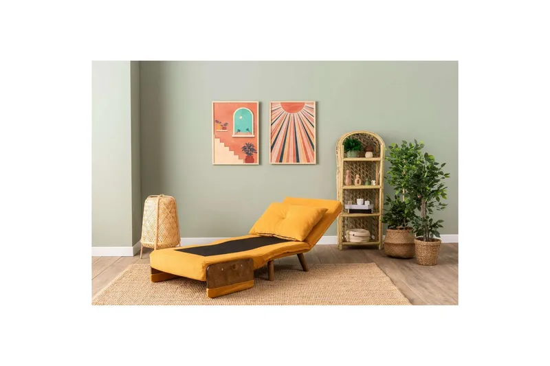 Canelo Bäddfåtölj - Senapsgul Gul - Möbler - Vardagsrum - Bäddsoffor