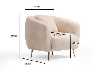 Caraquet Fåtölj - Beige - Möbler - Vardagsrum - Fåtöljer