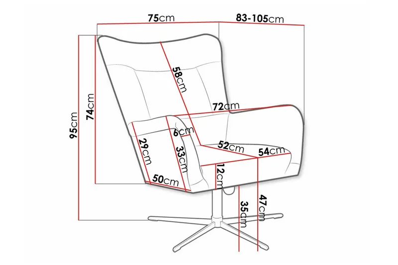 Carney Fåtölj Black - Möbler - Vardagsrum - Fåtöljer