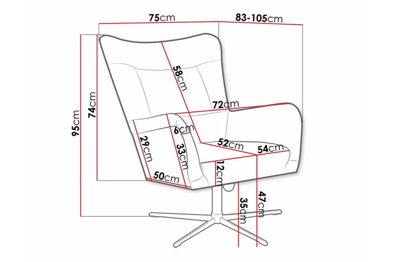 Carney Fåtölj Dark blue - Möbler - Vardagsrum - Fåtöljer