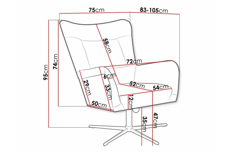 Carney Fåtölj Grey - Möbler - Vardagsrum - Fåtöljer