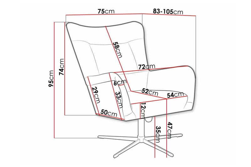 Carney Fåtölj Pink/Black - Möbler - Vardagsrum - Fåtöljer