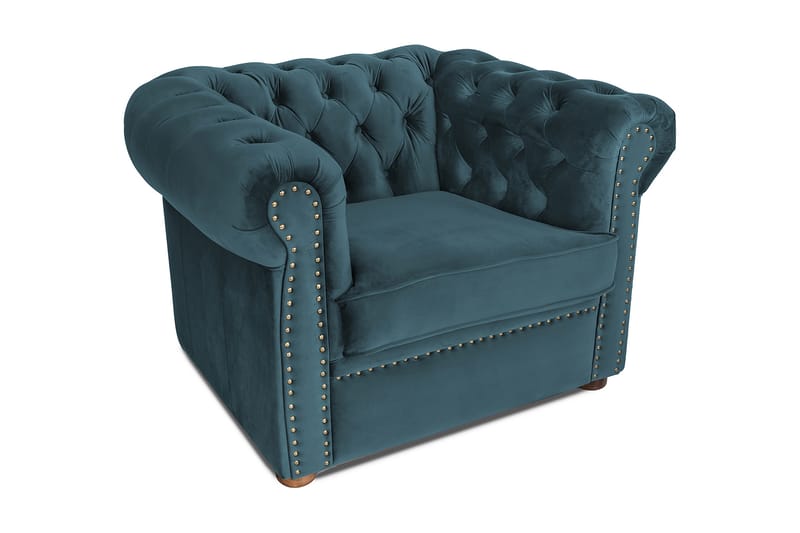 CHESTERFIELD DELUXE Fåtölj Blå - Möbler - Vardagsrum - Fåtöljer - Chesterfield fåtölj