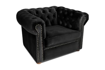 CHESTERFIELD DELUXE Fåtölj Svart