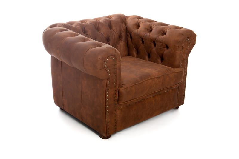 CHESTERFIELD DELUXE Fåtölj Brun - Chesterfield fåtölj