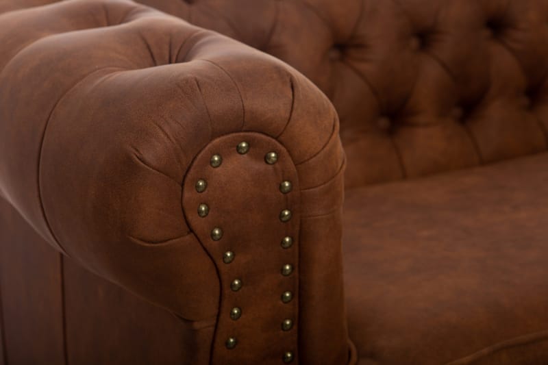 Chesterfield Deluxe Fåtölj - Brun - Möbler - Vardagsrum - Fåtöljer - Chesterfield fåtölj