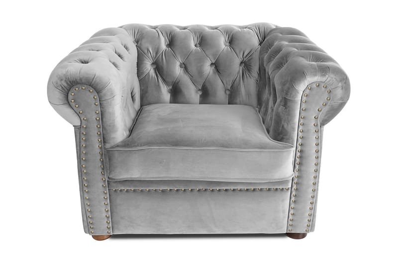 CHESTERFIELD DELUXE Fåtölj Grå - Möbler - Vardagsrum - Fåtöljer - Chesterfield fåtölj