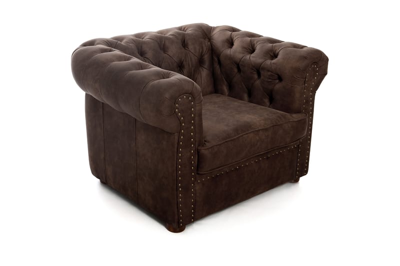 CHESTERFIELD DELUXE Fåtölj Mörkbrun - Chesterfield fåtölj