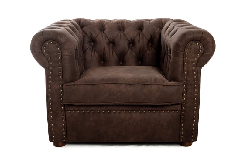 CHESTERFIELD DELUXE Fåtölj Mörkbrun - Möbler - Vardagsrum - Fåtöljer - Chesterfield fåtölj