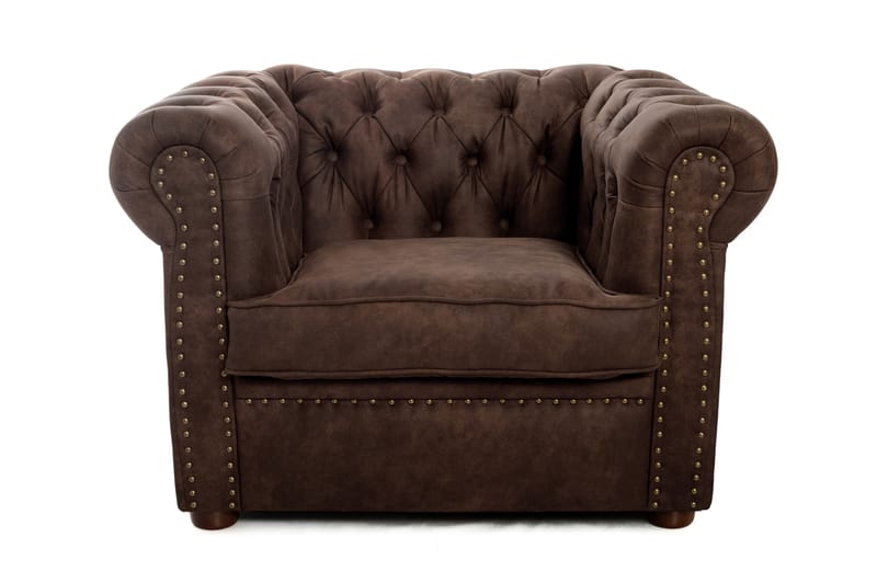 CHESTERFIELD DELUXE Fåtölj Mörkbrun - Chesterfield fåtölj