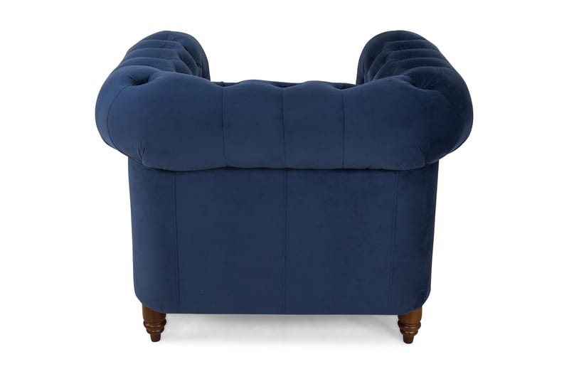 CHESTERFIELD DELUXE Fåtölj Sammet Petrolblå - Möbler - Vardagsrum - Fåtöljer - Chesterfield fåtölj